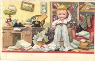 10 db régi és modern gyerek motívumlap / 10 pre-1945 and modern children motive cards