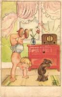 10 db régi és modern gyerek motívumlap / 10 pre-1945 and modern children motive cards