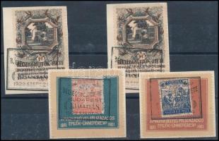 1921 8 db bélyegkiállítási levélzáró