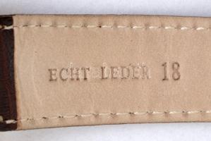 Longines Conquest Calendar Automatic karóra szép, működő állapotban, bőr szíjjal / Nice, working con...