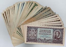 58db-os vegyes magyar Milpengő bankjegy tétel T:III