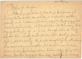 1942 3 db levél Szóbel Miklós zsidó 10/10. KMSZ-től (közérdekű munkaszolgálatos) édesapjának családt...