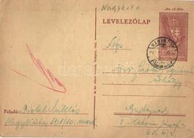 1942 3 db levél Szóbel Miklós zsidó 10/10. KMSZ-től (közérdekű munkaszolgálatos) édesapjának családt...