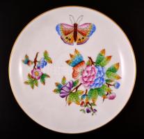 Herendi Viktória mintás teás csésze és alj, kézzel festett, jelzett, apró kopás nyomokkal