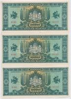 1946. 100.000MP (3x) sorszámkövetők T:I,I-