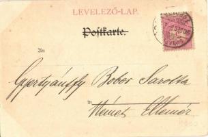 1890 (Vorläufer!!!) Reit-Gigerl. Kanitz C. és fiai, Budapest / Dandy art postcard (EK)