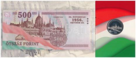 2006. 50Ft Cu-Ni "1956-os forradalom" első napi veret + 500Ft "EB" bankjegy &quo...