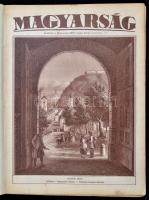 1927 Magyarság folyóirat mellékletei 1927 május 12-december 29. Rengeteg fotóval. Félvászon-kötésben, kissé kopott borítóval.