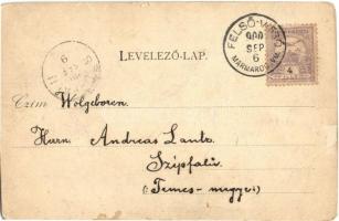 1900 Felsővisó, Viseu de Sus (Máramaros, Maramures); Fő tér, templom, látkép. Kiadja Bárány Tivadar ...