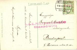 1916 Máramarossziget, Sighetu Marmatiei; Lónyai út a vasútállomás felé. Kiadja Benkő Miklós No. 1404...