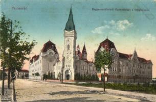 Temesvár, Timisoara; Kegyes tanítórendi gimnázium a templommal / Piarist high school and church