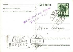 1938 Ein Volk, ein Reich, ein Führer! / Adolf Hitler, NSDAP German Nazi Party propaganda, map, swast...