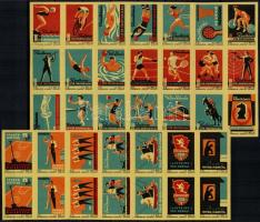 4 db óriás vágatlan gyufacímke ív