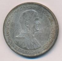 1930. 5P Ag "Horthy jobbra" T:2 patina Adamo P8