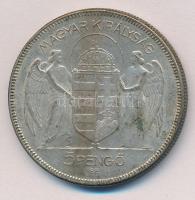 1930. 5P Ag "Horthy jobbra" T:2 patina
Adamo P8