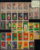 Igen ritka csehszlovák, vágatlan gyufacímke sorok