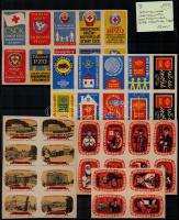 Csehszlovák vágatlan gyufacímke 9 db ívben