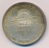 1938. 5P Ag "Szent István" T:1- patina
Adamo P8.1