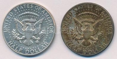 Amerikai Egyesült Államok 1968D-1969D 1/2$ Ag "Kennedy" (2x) T:1-,2 patina 
USA 1968D-196...