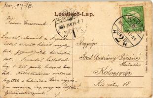 1909 Kassa, Kosice; 100 év múlva, a jövőben montázslap. László Béla kiadása / 100 years from now, in...