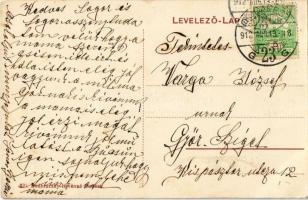 1912 Budapest II. Oszlop utca (ma Keleti Károly utca). Podhraczky Istvánné kiadása