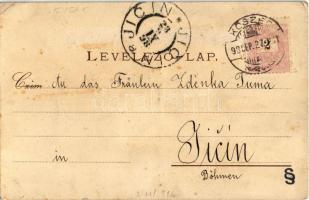 1898 (Vorläufer!) Kőszeg, Belváros, Honvéd laktanya, zárda, Sörfőzde. Róth Jenő litho (EK)