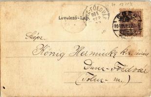 1901 Eger, Lyceum. Címeres litho keret (r)