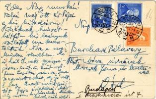 1937 Budapest XIII. Margitszigeti lóvasút. N.M. Bp. / Margariteninsel / horse-drawn tram