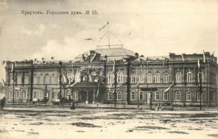 Irkutsk, Gorodskaya duma / city council, town hall in winter. Phototypie Scherer, Nabholz & Co. (EK)