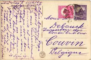 1929 Budapest VIII. Rákóczi út, villamos, kerékpáros, Bruck motorkerékpár, Grósz Miksa és Koós M. üz...