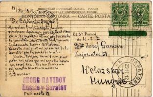 Saratov, Saratow; Nicolai Str. / Nikolskaya street, tramway, shops