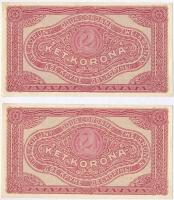 1902. 1000K (2x) mindkét oldal német és "DEUTSCHÖSTERREICH" felülbélyegzés + 1920. 2K &quo...
