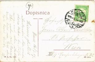 1909 Kőrös, Krizevac, Krizevci; Vasút utca. W.L. Bp. 1568. / Kolodvorska ulica / street view