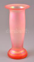 Fritz Heckert irizáló fújt váza, több rétegű, jelzés nélkül, hibátlan, m: 25,5 cm