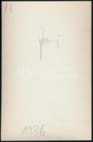 1936 Jermy László: Építkezés, vintage fotó, aláírva, 17x11 cm + cca 1933 Jermy László: Horgász, aláí...