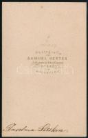 cca 1860 Kronstadt (Brassó), Anselma Litsken, vizitkártya méretű fénykép, feliratozva, 10,5x6,5 cm