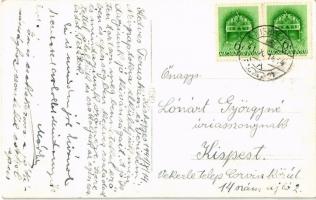 1941 Kishegyes, Mali Idos; "Hiszekegy" Irredenta Turul szobor, országzászló / Irredenta st...