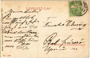 1909 Nagyberezna, Velykyi Bereznyi, Velky Berezny; híd az Ung folyón, tehenek itatása. W.L. 2786. / ...