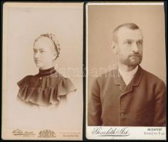 cca 1890 2 db vizitkártya fotó Koller, Goszleth