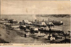 Yaroslavl, Pristan / wharf, pier with steamships (fa)