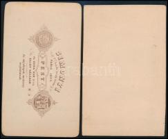 cca 1860 2 db vizitkártya fotó Simonyi fényirdája