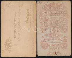 cca 1860 2 db vizitkártya fotó Koller fotó