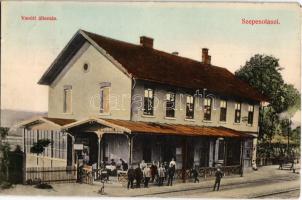 Szepesolaszi, Wallendorf, Spisské Vlachy; Vasútállomás / Bahnhof / railway station