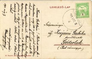 1911 Bégalankás, Lunkány, Luncanii de Jos; kereszt, híd, Ruschil János Domokos kiadása / cross, brid...