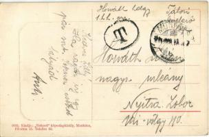 1914 Munkács, Mukacheve, Mukacevo; Fő utca, Általános takarékpénztár, Hitelbank, Szatmári Bertalan é...