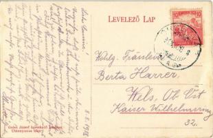 1918 Oroszvár, Rusovce (Pozsony, Pressburg, Bratislava); Fő tér, Szentháromság szobor, Bader vendégl...