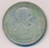 1930. 5P Ag Horthy jobbra T:2- patina Adamo P8