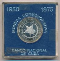Kuba 1975. 5P Ag, eredeti kék tokban T:1 (eredetileg PP) Cuba 1975. 5 Pesos Ag, in original blue case C:UNC (originally PP) Krause KM#36