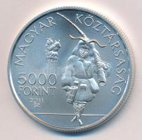 2011. 5000Ft Ag "A mohácsi busójárás" tanúsítvánnyal T:BU Adamo EM237