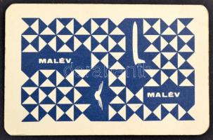 2 pakli francia kártya, 2x54 lapos, az egyiken városképekkel, a másik hátoldalán MALÉV felirattal. T...